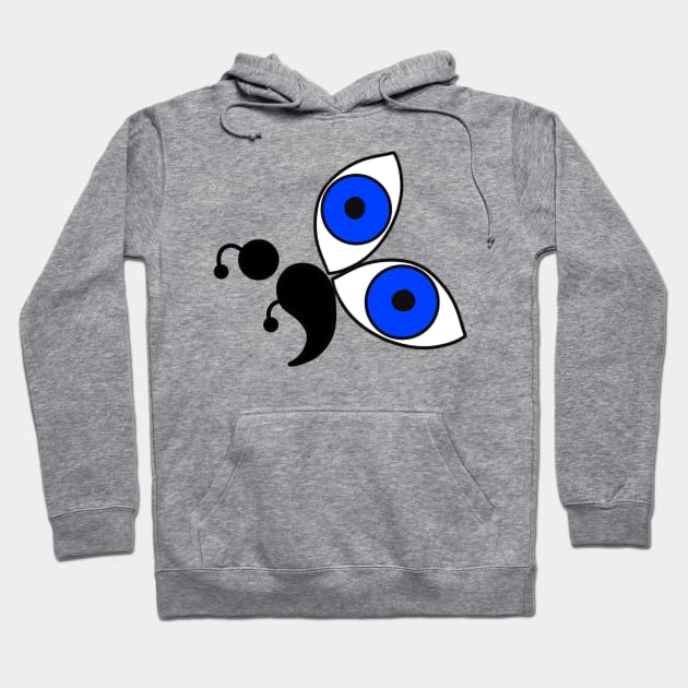 Eyes Semicolon Butterfly Hoodie by birdiestreasuretrove